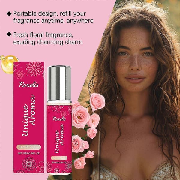 【02】Roll-on parfym för damer - Fräsch blommig doft, långvarig, romantisk & söt, 10 ml