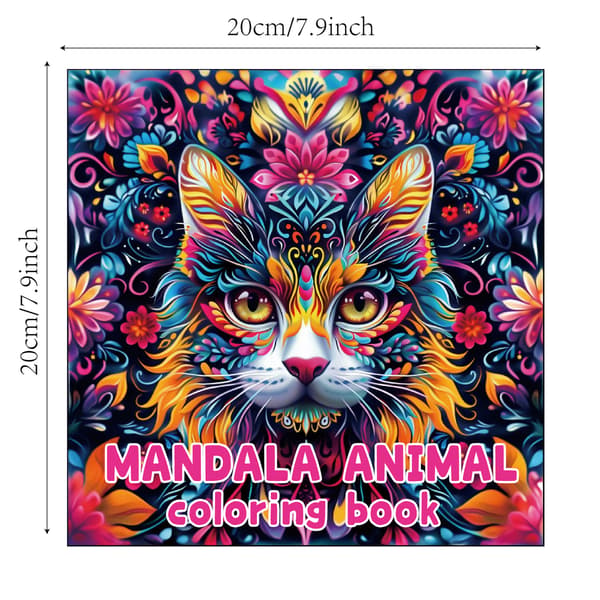 Mandala Dyrefargebok for voksne | 24 akvarellkunst-sider skull