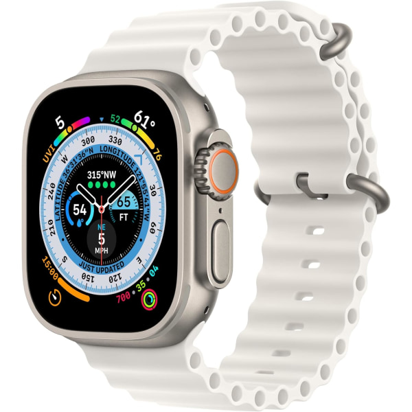 Apple Watch 49 mm hvitt havbånd