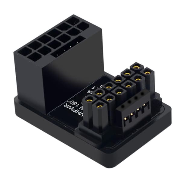 ATX3.0 12VHPWR 16P til 16P 180° strømforsyning styrehode stabil ytelse styrehode for datamaskinveske Black Type B