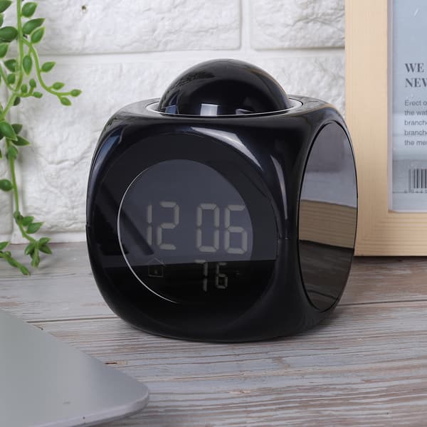 Multifunksjonell LCD Digital Projeksjonsvekkerklokke med Temperaturvisning