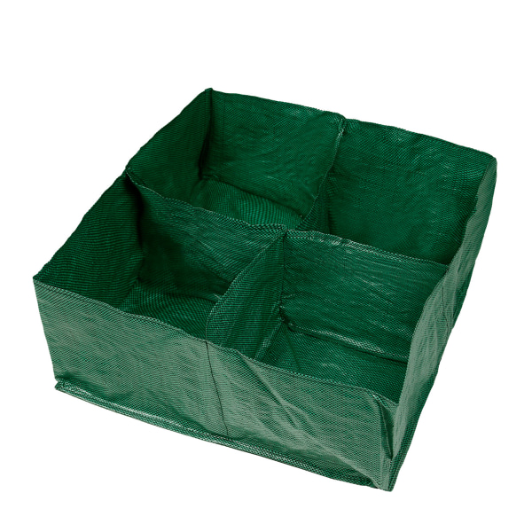 Fortykket PE multi-spesifikasjon potet plantepose, stor kapasitet, fire-roms barnehagepose, vakker plantepose (produktstørrelse: 60*60*25cm)