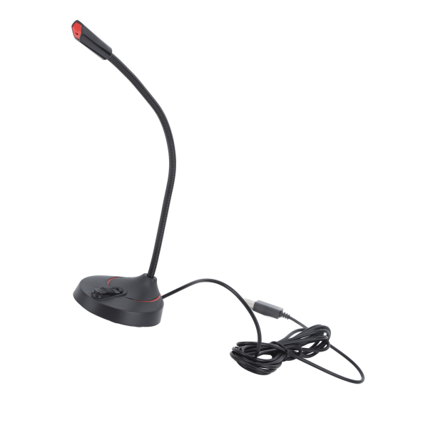 Svanehals Trådløs Mikrofon Sort 360 Grader Optagelse Desktop Svanehals Mikrofon til Karaoke Konference Optagelse USB