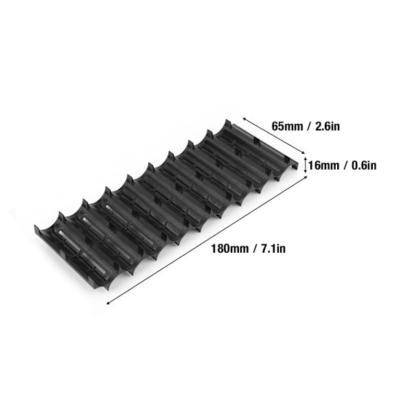 10-pakkauksen ABS-hartsi 18650 litium-akkuvälilevy - sylinterimäinen kennovarastointipidike ja suoja