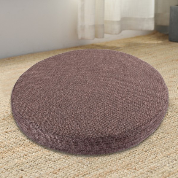Rundt Vaskbart Linseteppe for Tatami Balkong Terrasse Buet Vindu Dekorasjon