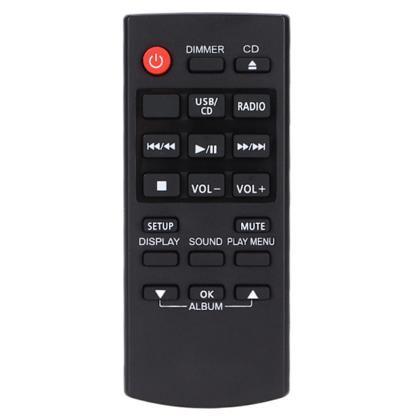 Kaukosäädin mini hi-fi stereosysteemiä varten Panasonic SCHC195 SCHC297 SCHC19EBK (toimitetaan ilman paristoa)