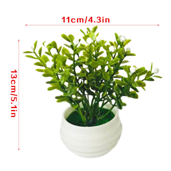 Simulert grønn plante potteplanter simulert sukkulent liten bonsai (hirse potteplanter)