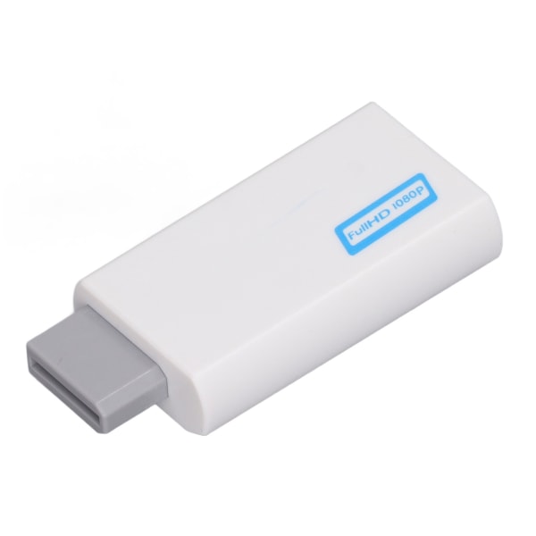 Wii:stä HD-muuntimeen, tukee 480P:tä, vakaa signaali, multimedialiitäntäsovitin 3,5 mm portilla, valkoinen