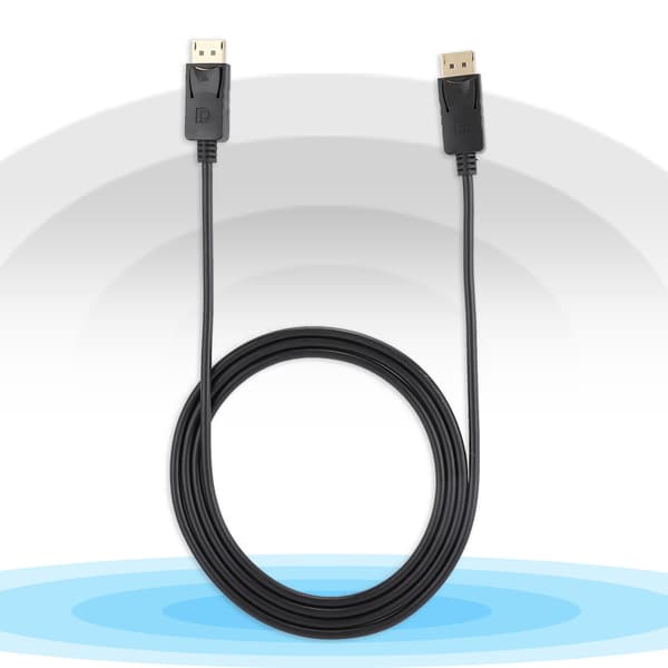 1,8M DisplayPort til DisplayPort Kabel DP 1.2 Adapter Sort til PC Skærm