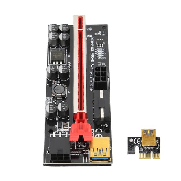 PCIe Riser-kort 1x til 16x skærmet adapter stabil forbindelse til Windows Linux