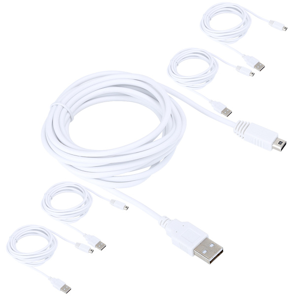 5 kpl 3m USB-datakaapeli WIIU-pelikonsolille latausjohto pelikonsolilisävarusteet