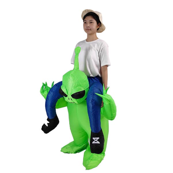 [02]Cool uppblåsbar Alien-dräkt för barn