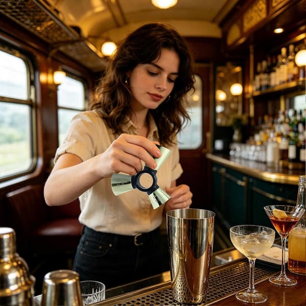 【02】Jigger for Bartending Rustfritt Stål 3 Ender Ergonomisk Nøyaktig Målebeger Cocktail Jigger A