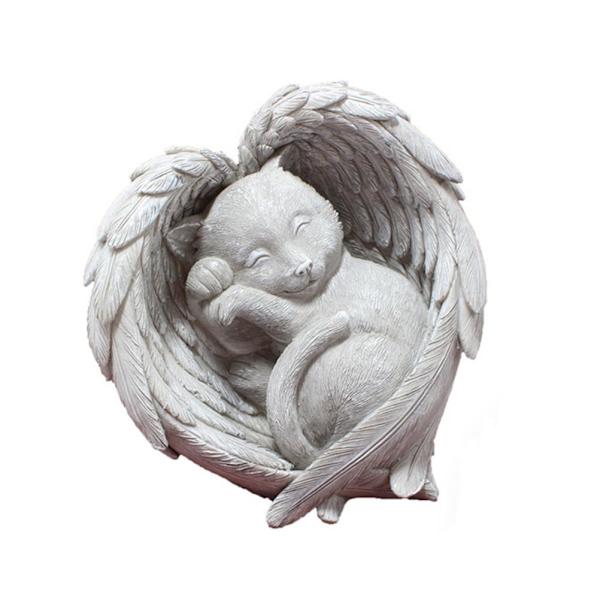 Hunde- og katteengelvinger gravstein ornament - katt (1 ornament) (papirboks) Engelvinger Katt One Size