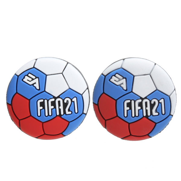 1 Par Ersättnings Rocker Caps Case Cover för PS4/PS5 Spelkontrolltillbehör Fotboll Blå