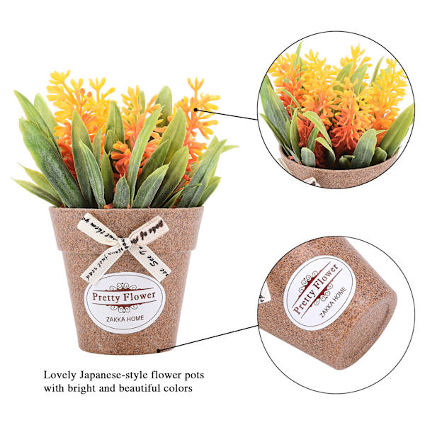 Mini Söt Japansk PVC Basilika Båge Dekoration - Liten Vit Konstgjord Blomma Bonsai