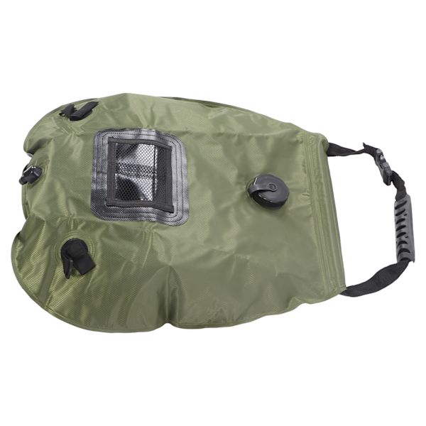 Solarduschväska 5 Gallons Solvärme Campingduschväska med Duschhuvud för Camping Strand Simning Utomhusresor Vandring