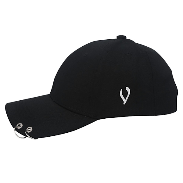 Unisex Sport Snapback Løpebaseball Utendørs Buet Justerbar Sommerhatt Svart