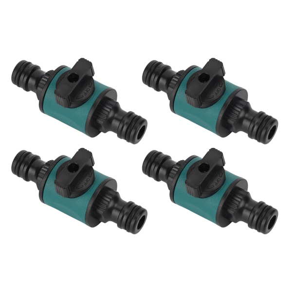 4 stk Slange Hurtigkobling Plast Lekkasjetett Dobbelthode Hage Slange Adapter for Vanningsystem