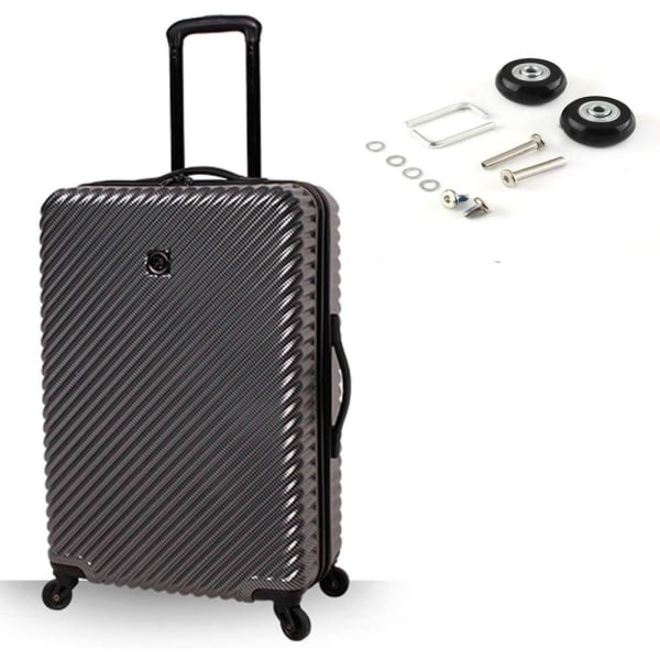 2kpl set matkalaukun pyörät (60*6*18mm akselin pituus: 35mm) vaihtokorjaussarja hiljaiset kumiakselit varapyörät matkalaukkujen matkatavaratarvikkeille
