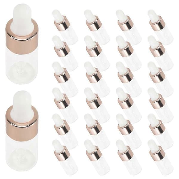 100 st mini glasdroppflaskor klara eteriska oljedroppflaskor glasdroppprovbehållare