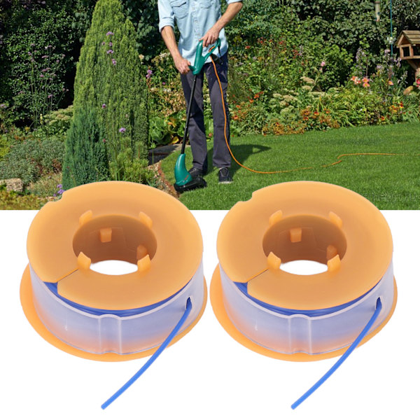 2 stk. Grasklipperspoletråd Nylon Trimmer Tilbehør Utskifting Passer for BOSCH ART 30 ART 30FA Blå