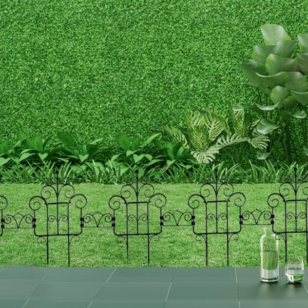 (Stängseltyp [längd 135*40cm höjd] 5 st) stängselbitar av plast utomhus pastorstaket trädgård dekorativt staket balkong gårdsräcke (enkel