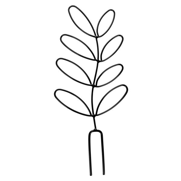 Tilpasset produkt bladstøtte ramme klatreplante jern blomsterstand udendørs plante klatre ramme sort (materiale: jern, størrelse: 11*31,5cm)