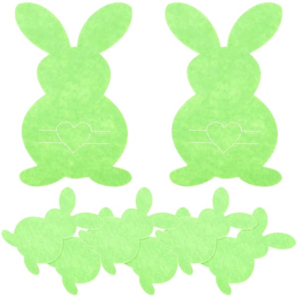 Påskefejring Kanindesign Bestikpose til Sammenkomster Light Green 15.5x10cm