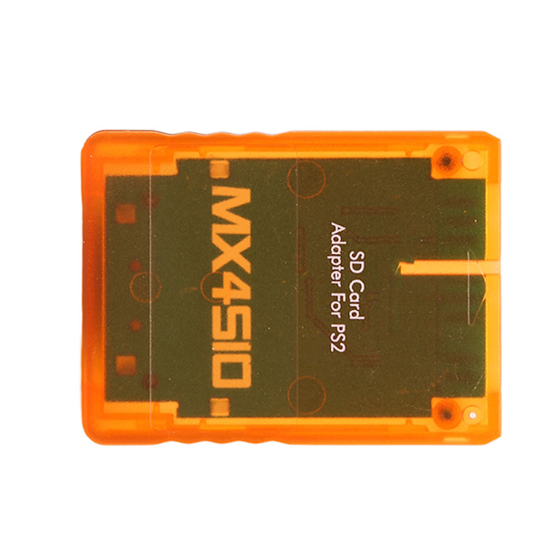 Lagringskort Adapter Transparent Plug and Play Profesjonell Spillkonsoll Minne Kortleser for PS2 Orange