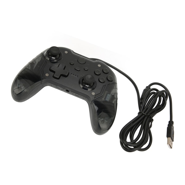 Kablet spillkontroller Dual Vibration RGB Transparent Shell Gamepad Joystick for Xbox PC Black