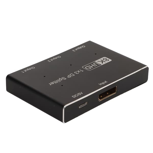 1x3 DisplayPort Splitter Trippel MST SST Hub DP 1.4 for iOS Windows Android