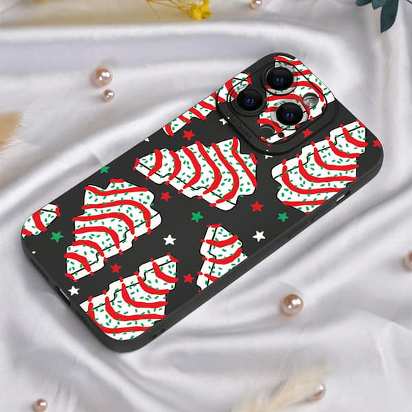 Irregular Christmas Tree Case - Black - Atmospheric - TING - Christmas Case - Compatible with iPhone 14promax