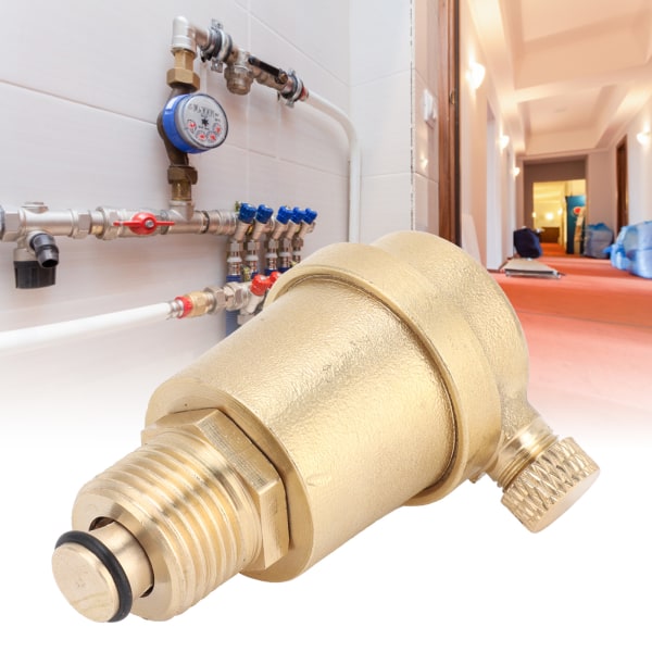 G1/2 Han Luftutløpsventil Automatisk Luftventil for Hjemmeoppvarming HVAC-system