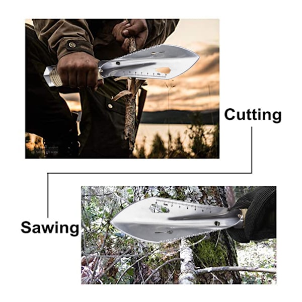 Bærbar Foldbar Spade Multifunktionel Udendørs Gadgets Haveværktøj til Camping Vandreture Havearbejde