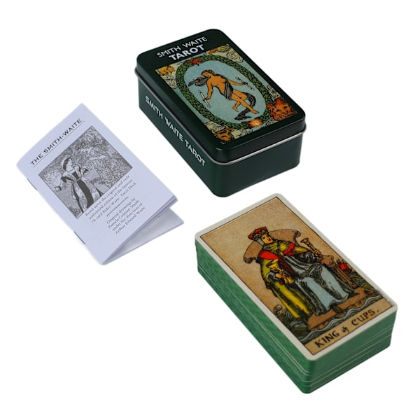 Tarotkort Set Leksak för Nybörjare Fritidsunderhållning Spel Förgyllningsprocess Högkvalitativ Järnask med Guidebok