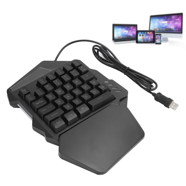 G94 Enhands Speltangentbord USB Trådbunden RGB Bakgrundsbelyst 35 Tangenter Tangentbord för Dator (Blandat Ljus)