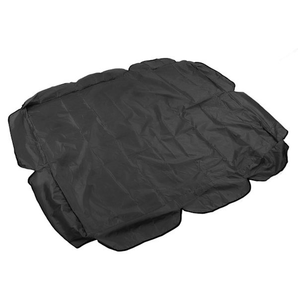 Gungtak för gunga 210D silverbelagd Oxford vattentät UV-skydd för utomhus uteplats trädgård stol 142x120x18cm svart