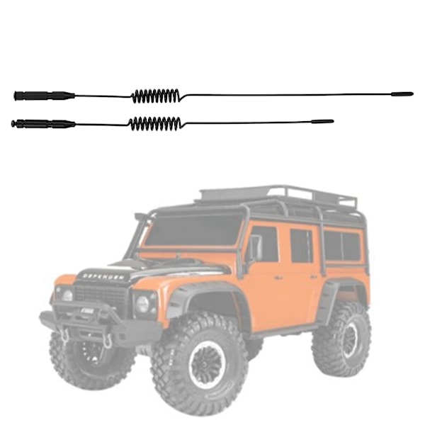 Modellantenne L29cm Simulert Signal Linje med Flagg for RC Klatrebil (Signal lang + kort)