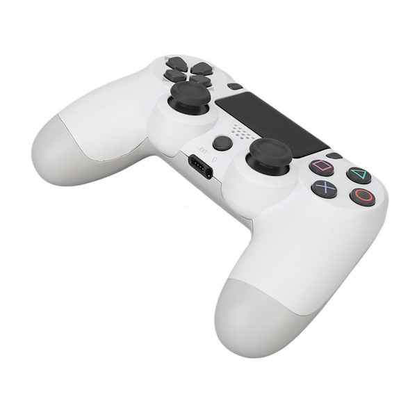 Trådløs Spilkonsol Multifunktionel Dobbelt Vibration Bluetooth Gamepad til PS4 Spilkonsoller Hvid