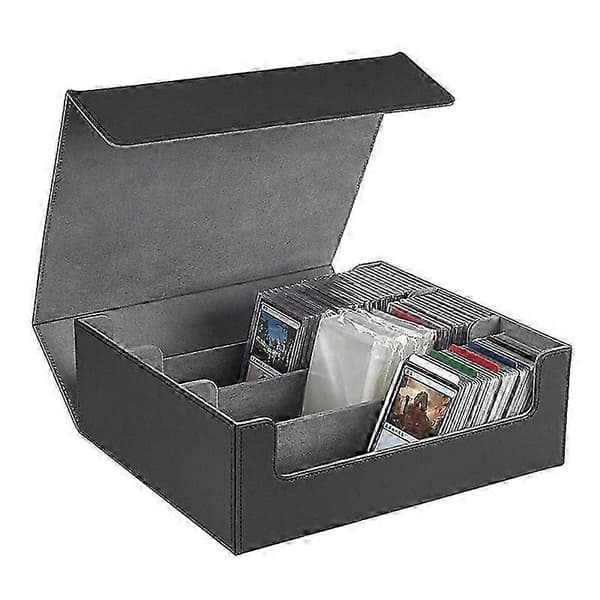 1800+ kortdæksetui til samlekort, magnetisk kortopbevaringsboks Top Side-Loading Deck Case Spil Ca