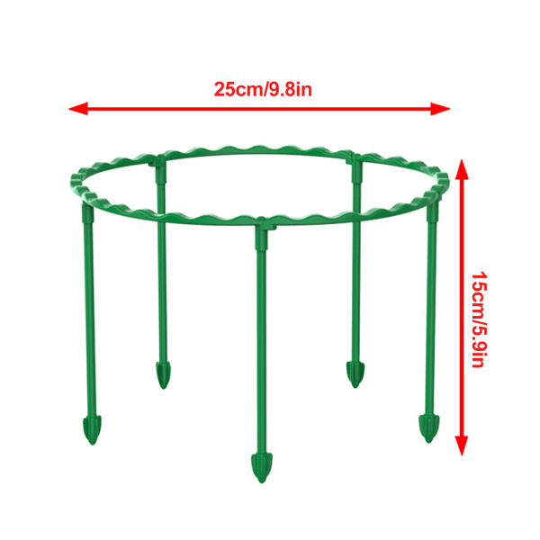 Blomsterstativ støttestang krabbeklo orkidébeslag flerlags blomsterstativ til havearbejde - enkeltlag 5 stykker [cirkeldiameter 25 højde 15]