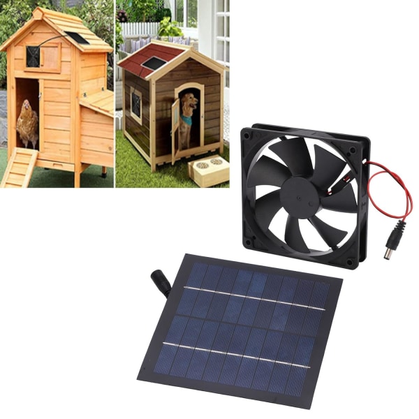 Aurinkopaneelilla toimiva tuuletin, 20w aurinkotuuletin, IP65 vedenpitävä, asuntovaunu, kanakoti, koirahuone kasvihuoneen kattotuuletin