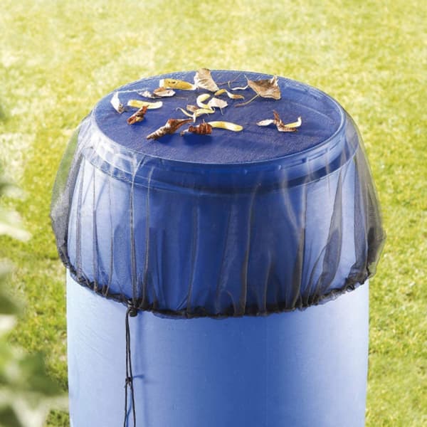 (Sort/diameter 80cm) Regnvandsbeholder dækken polyester mesh dækken (pakkestørrelse: 22*21*0.5cm)