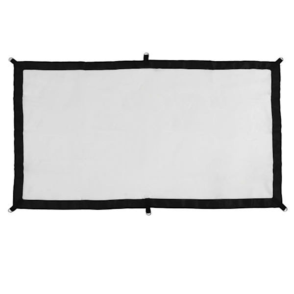 16:9 Projektorlærred med kroge HD Foldbar Rynkefri Indendørs Udendørs Film Projektionslærred 84 tommer