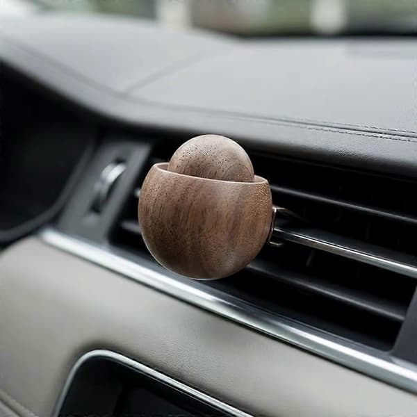 【02】Træbil æterisk oliediffuser Mini Sød Naturlig Duftdiffuser
