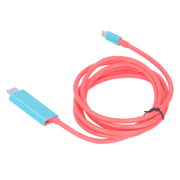 Switch Type C -muuntokaapeli 4k 30hz HD USB3.1 Co Screen -kaapeli puhelimille, tietokoneille ja Switchille (punaiset ja siniset viivat)