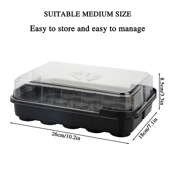 (6 sæt grønne) 20-hullers frøplanteboks (pakkestørrelse: 26*19*17 cm)