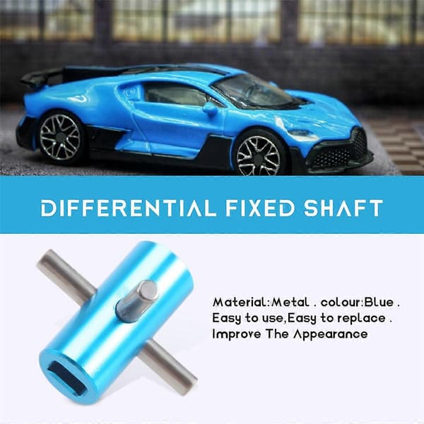 Fast differens fast aksel for TT-02 TT02 1/10 RC bil oppgraderingsdeler tilbehør,1 Blue