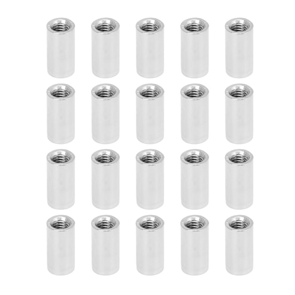 20 Pieces Round Coupling Nuts Stainless Steel M5 Female Thread Connection Nut Set for Pipeline Maintenance